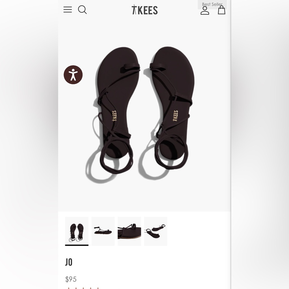 TKEES JO Sandal Black